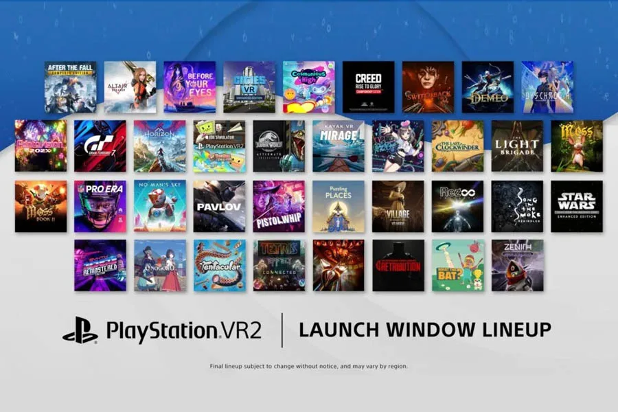 فهرست کامل بازی‌های PlayStation VR2 در زمان عرضه