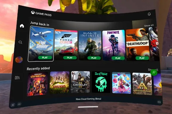 سرویس Xbox Cloud Gaming به هدست Meta Quest می آید