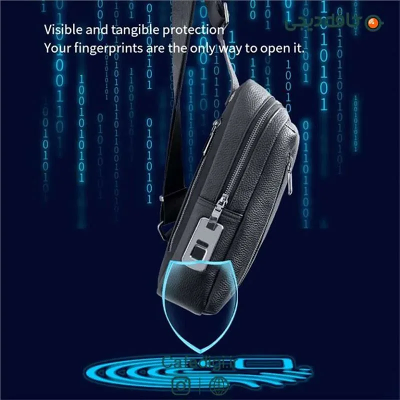 کیف دوشی با قفل اثر انگشت FIPILOCK مدل FL-V2214 - 6