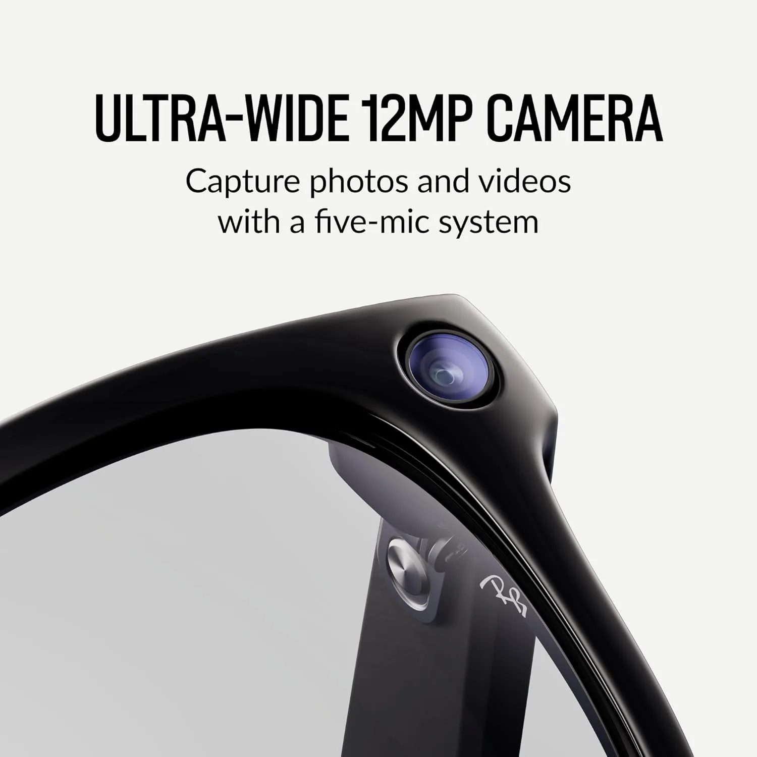 عینک هوشمند متا ری‌بن مدل Wayfarer Gen 1 فریم مشکی براق لنز شفاف