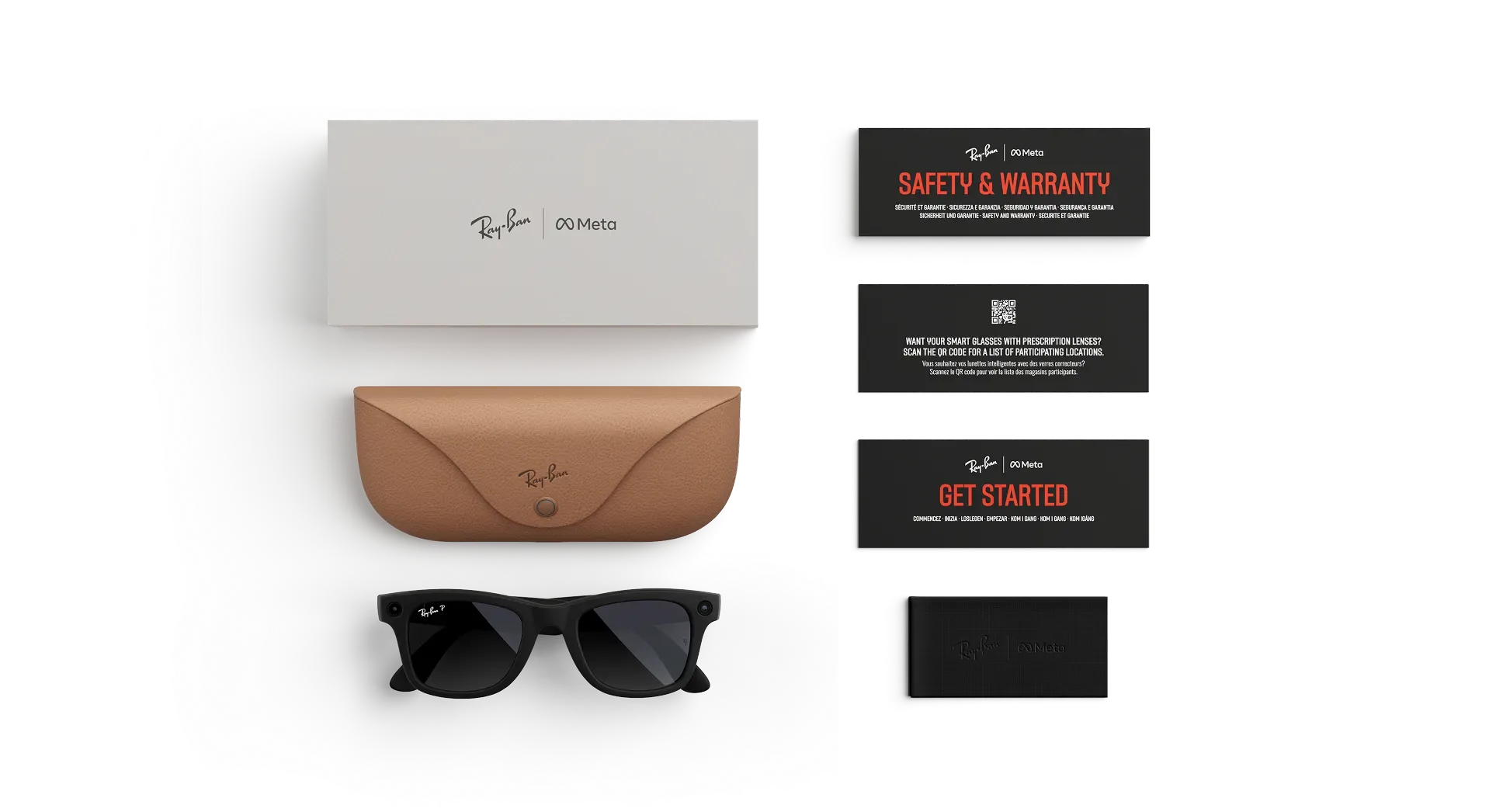 عینک هوشمند متا ری‌بن مدل Wayfarer Gen 2 فریم مشکی مات لنز گرافیتی گرادیانی پولاریزه