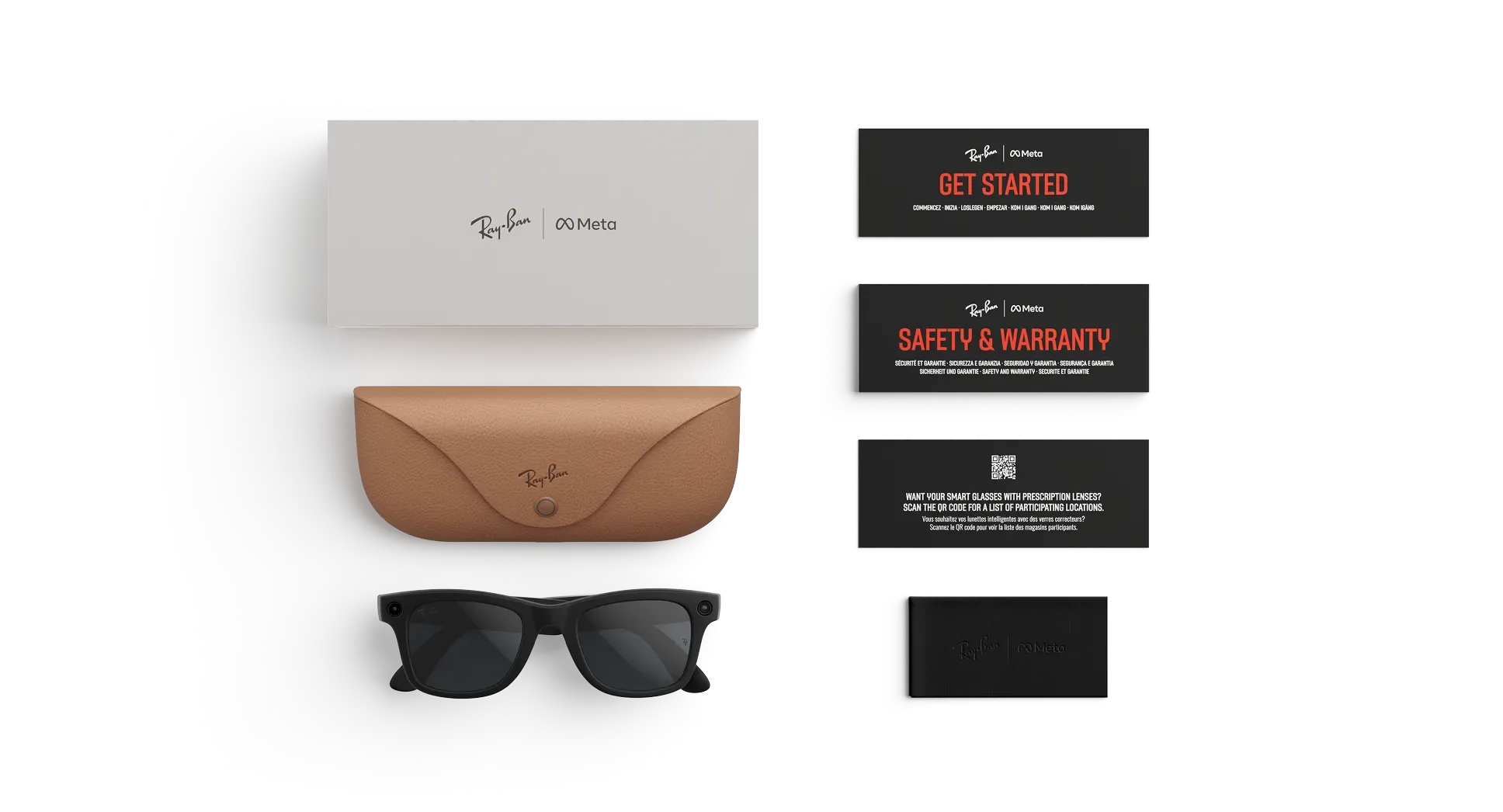 عینک هوشمند متا ری‌بن مدل Wayfarer Gen 2 فریم مشکی مات لنز فوتوکروم خاکستری
