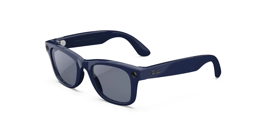 عینک هوشمند متا ری‌بن مدل Wayfarer Gen 2 فریم آبی تیره براق لنز فوتوکروم آبی