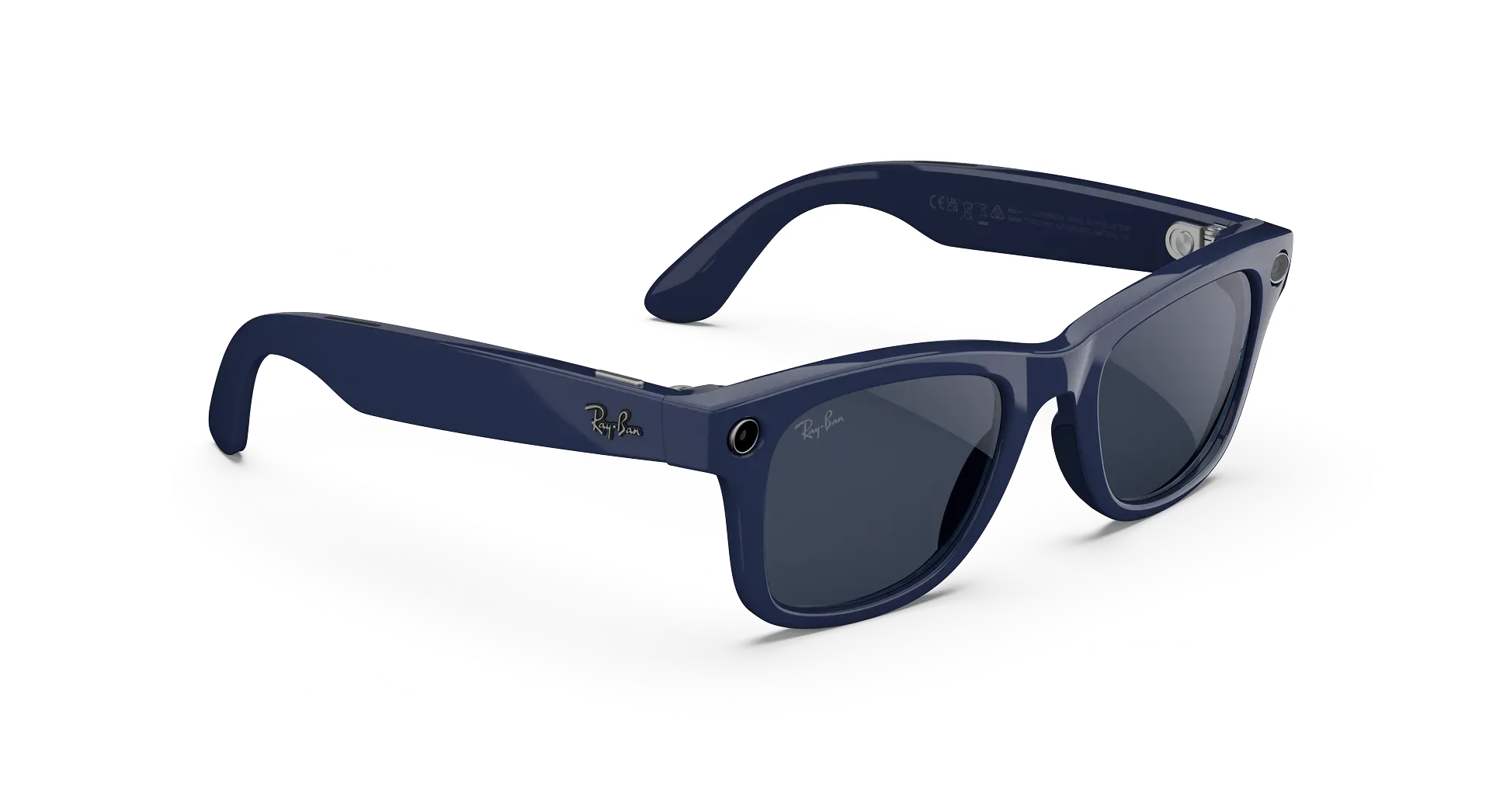 عینک هوشمند متا ری‌بن مدل Wayfarer Gen 2 فریم آبی تیره براق لنز فوتوکروم آبی