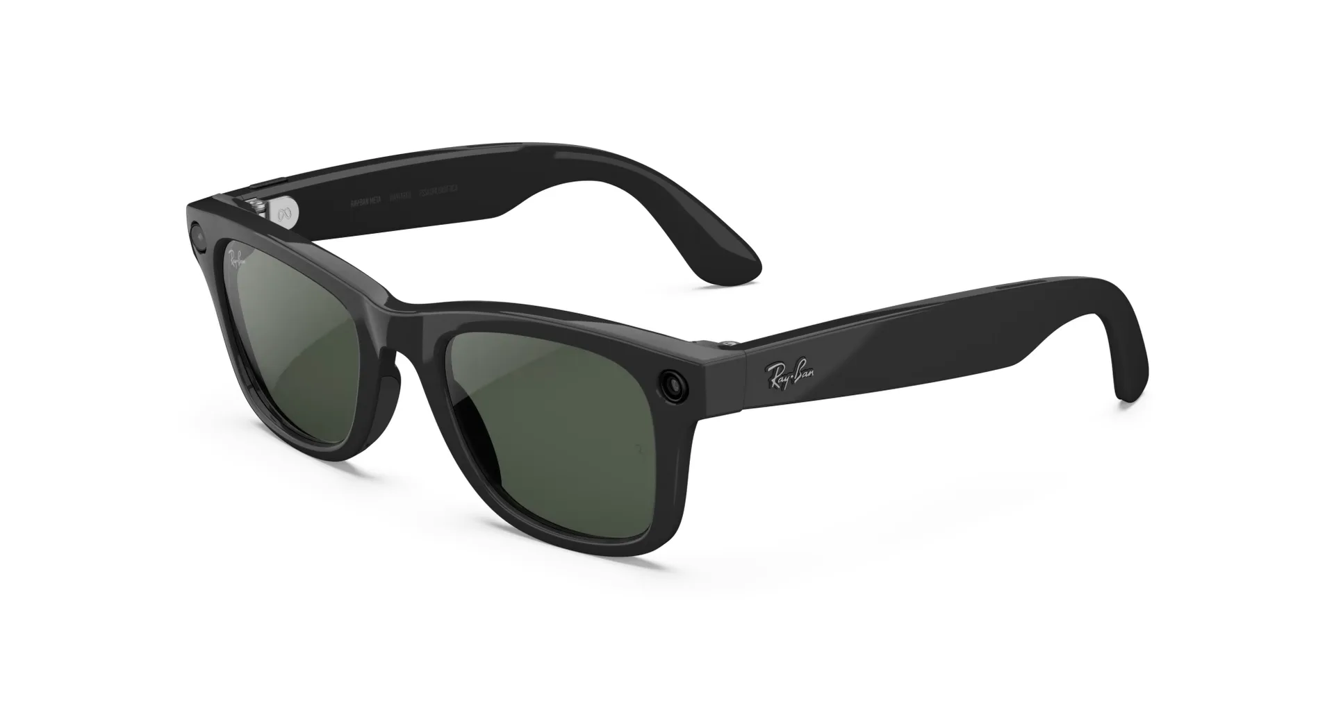 عینک هوشمند متا ری‌بن مدل Wayfarer Gen 2 فریم مشکی براق لنز فوتوکروم سبز گرافیتی