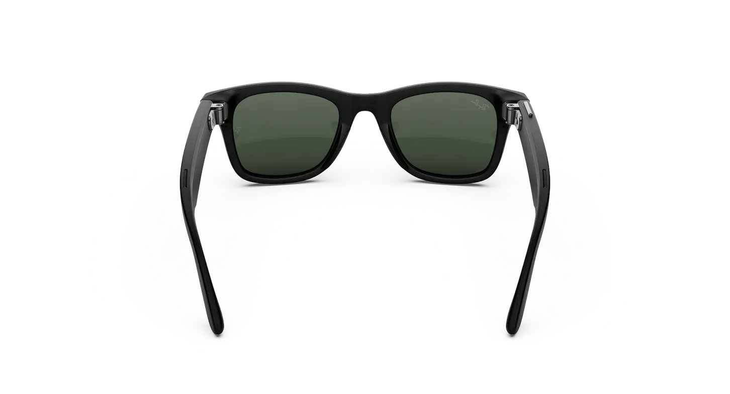 عینک هوشمند متا ری‌بن مدل Wayfarer Gen 3 فریم مشکی مات لنز فوتوکروم سبز گرافیتی