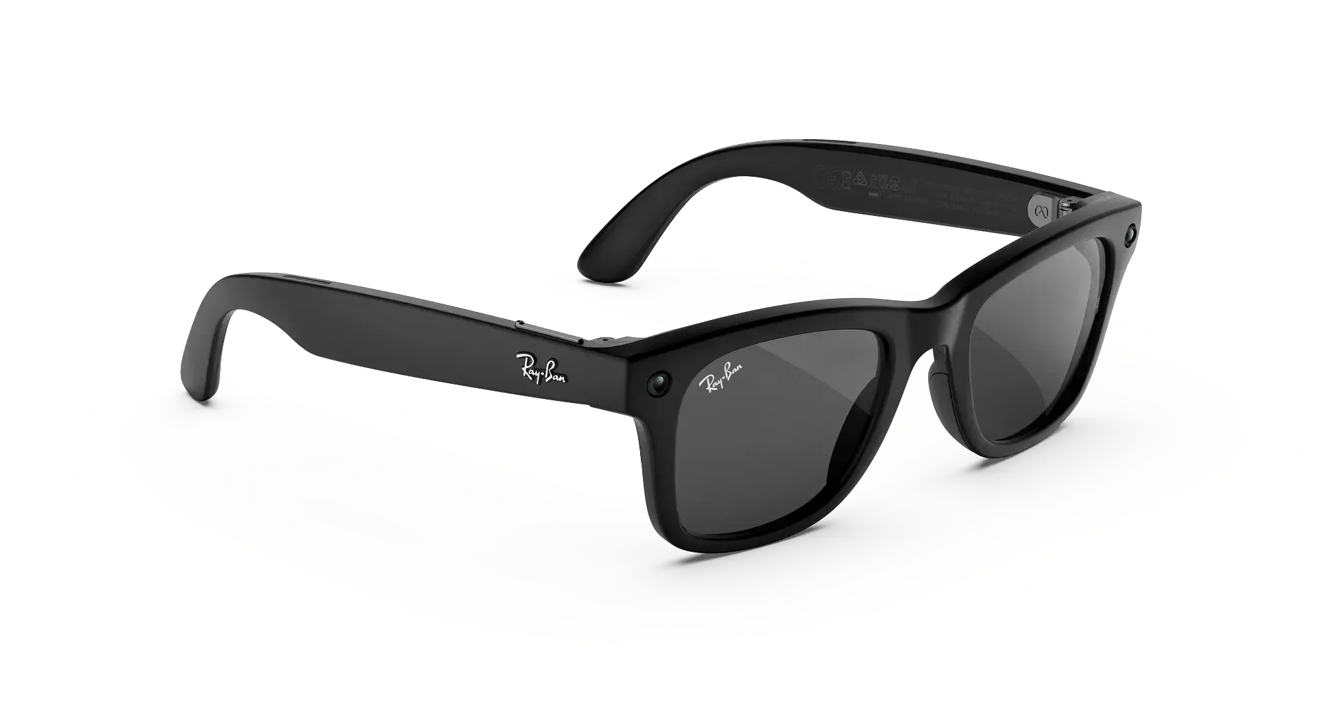عینک هوشمند متا ری‌بن مدل Wayfarer Gen 3 فریم مشکی مات لنز آفتابی خاکستری