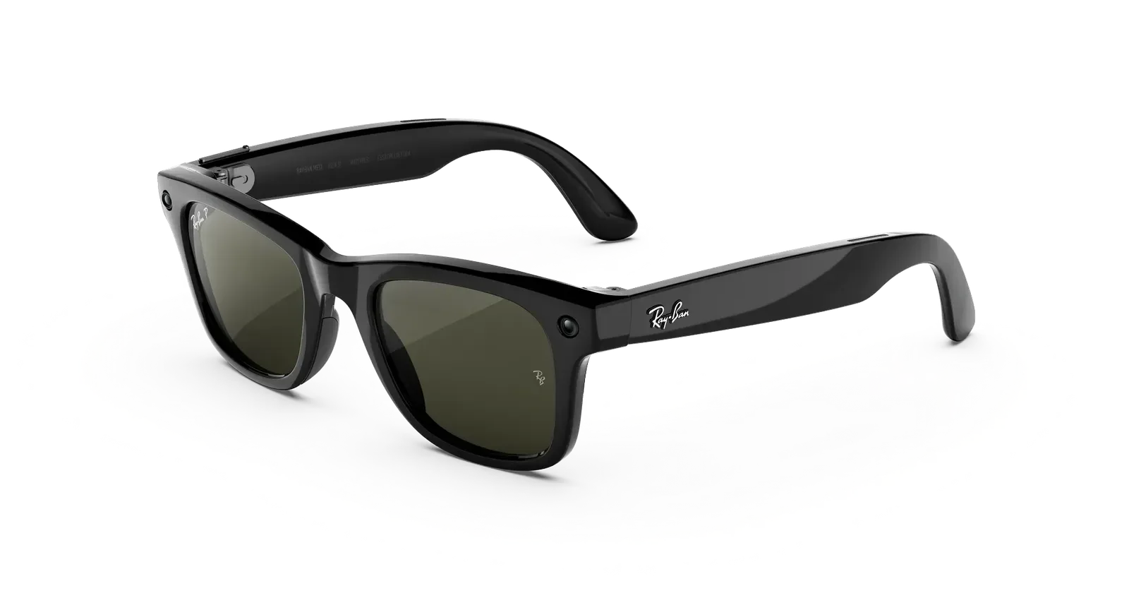 عینک هوشمند متا ری‌بن مدل Wayfarer Gen 3 فریم مشکی براق لنز سبز پولاریزه