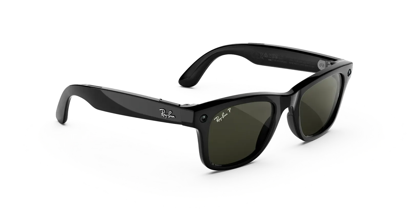 عینک هوشمند متا ری‌بن مدل Wayfarer Gen 3 فریم مشکی براق لنز سبز پولاریزه
