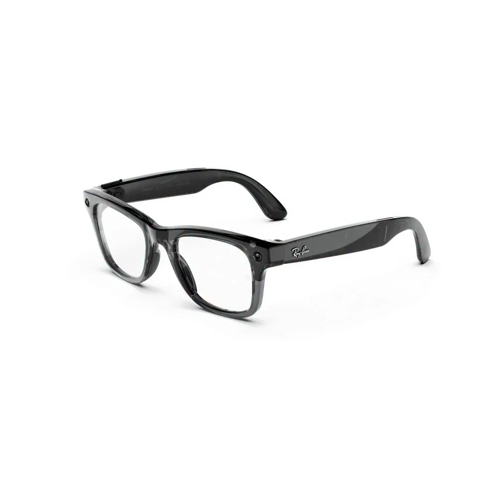عینک هوشمند متا ری‌بن مدل Wayfarer Gen 3 فریم مشکی شفاف لنز فوتوکروم سبز آبی