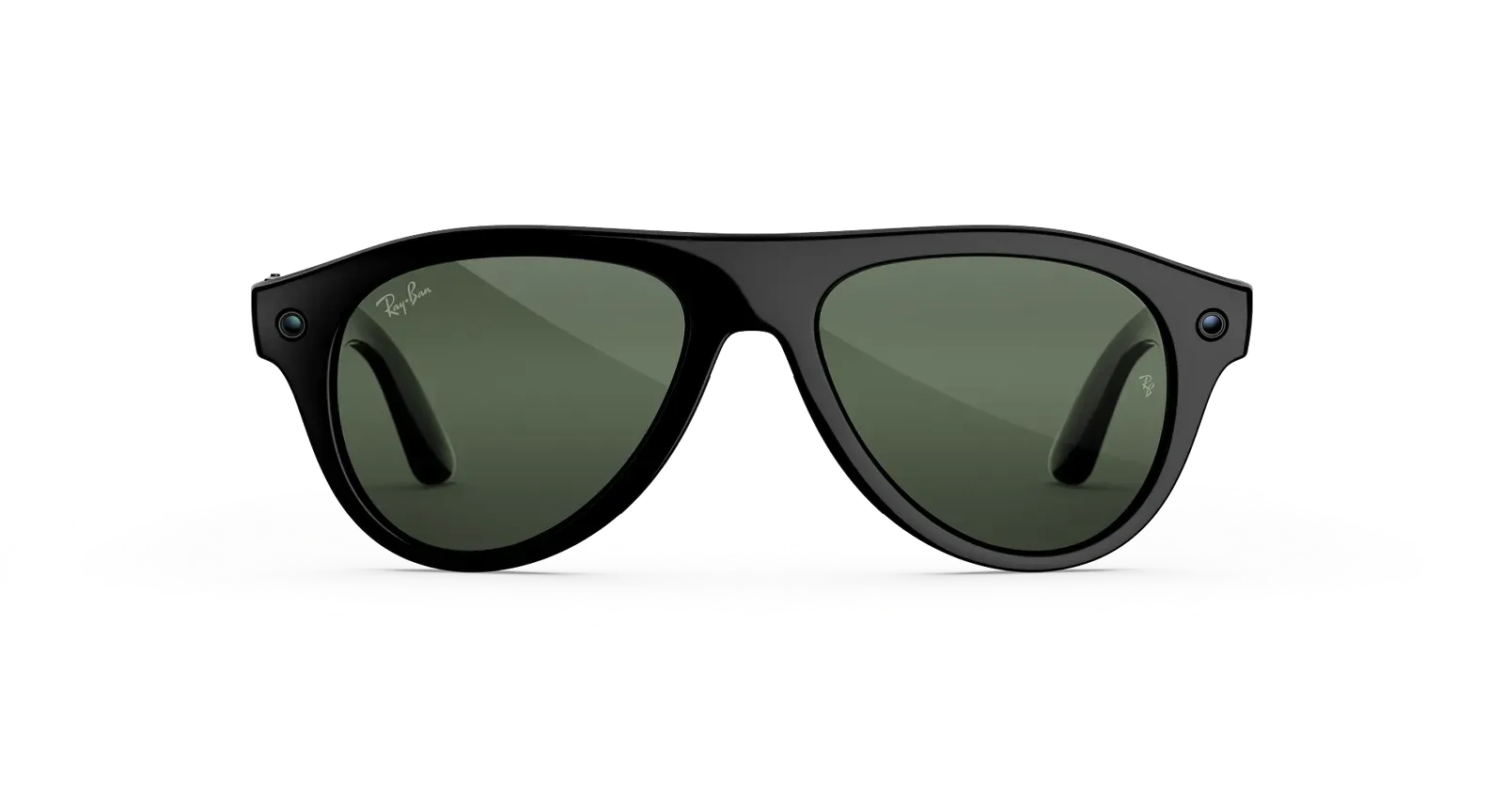 عینک هوشمند متا ری‌بن مدل Aviator Gen 3 فریم مشکی براق لنز فوتورکوم سبز گرافیتی