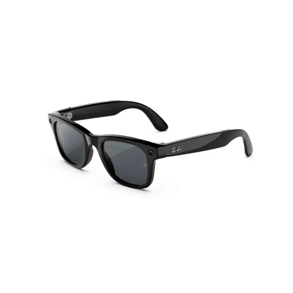 عینک هوشمند متا ری‌بن مدل Wayfarer Gen 3 فریم مشکی براق لنز فتوکروم خاکستری