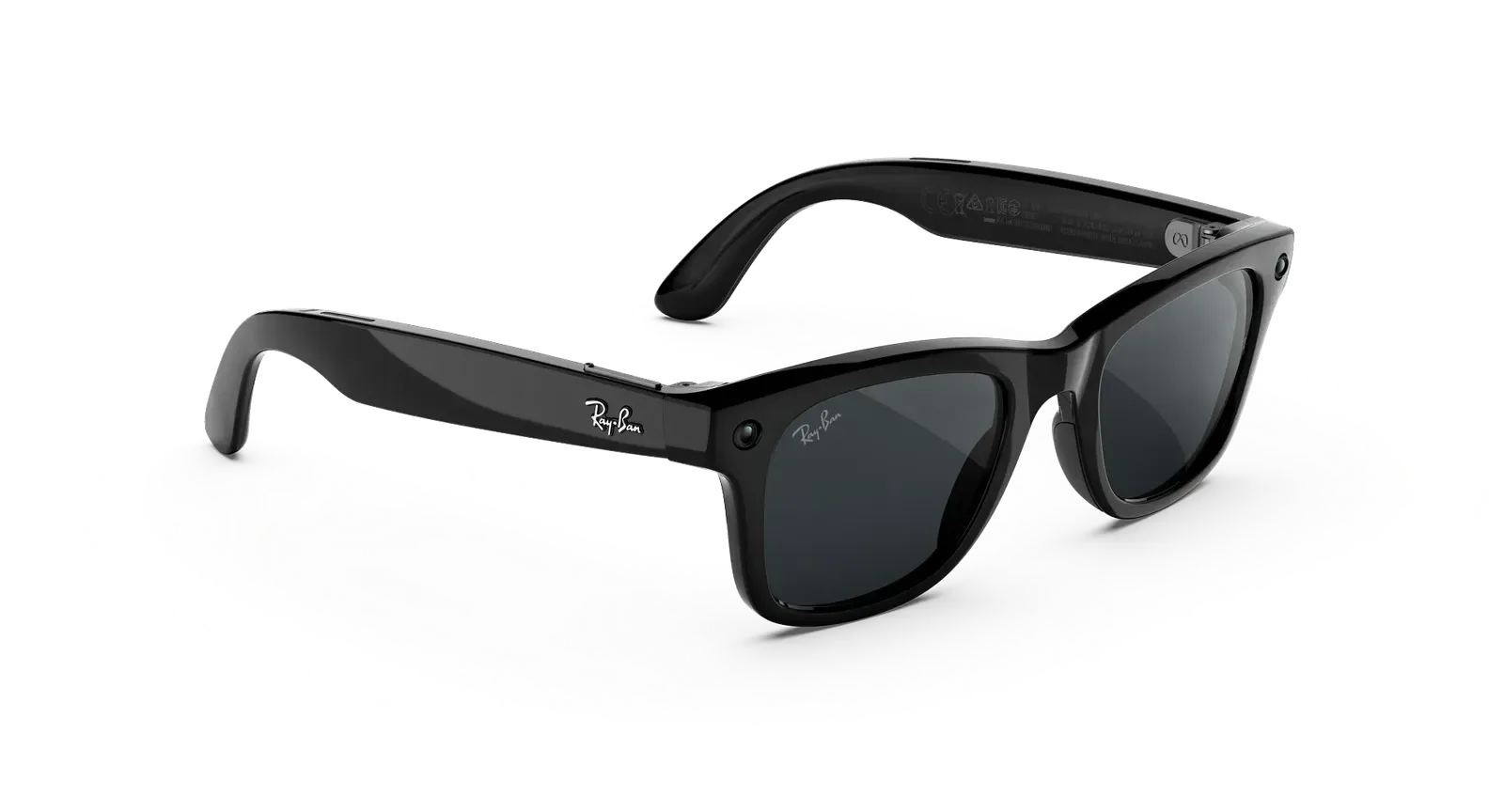 عینک هوشمند متا ری‌بن مدل Wayfarer Gen 3 فریم مشکی براق لنز فتوکروم خاکستری