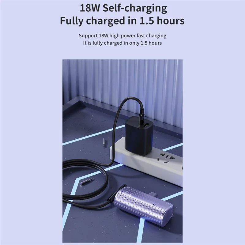 مینی پاوربانک فست شارژ راک Type-C مدل P85 4800mAh - 3
