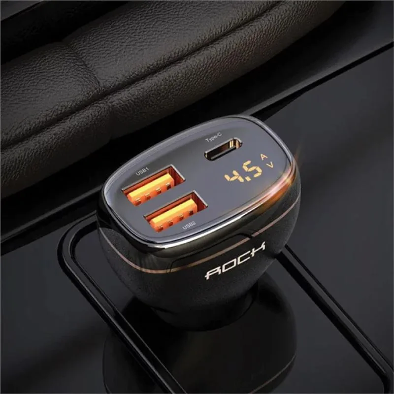 شارژر فندکی سریع راک مدل ROCK C301 60W - 2