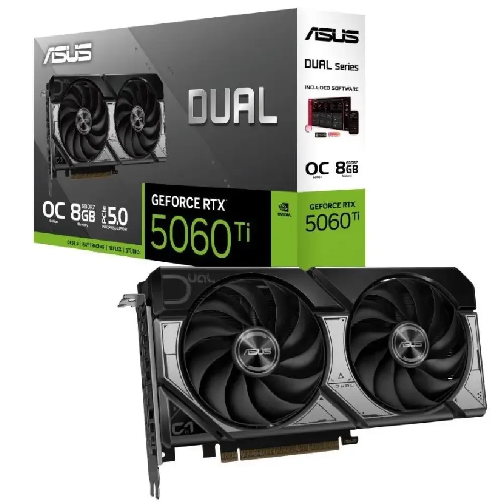 کارت گرافیک ایسوس RTX 5060 Ti OC Dual حافظه 8 گیگابایت
