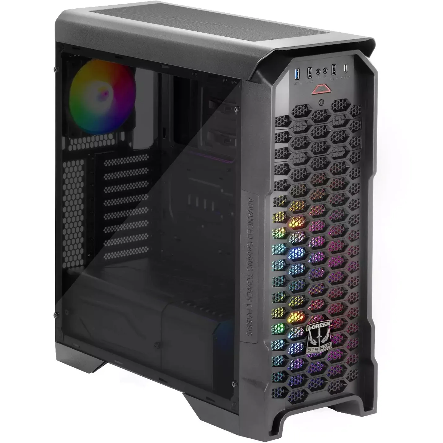 کیس کامپیوتر گرین Striker FRGB Mid Tower