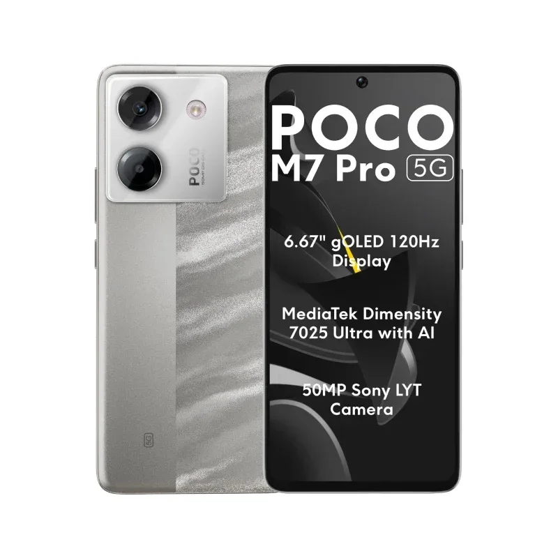گوشی موبایل شیائومی مدل Poco M7 Pro 5G دو سیم کارت ظرفیت 256 گیگابایت و رم 12 گیگابایت