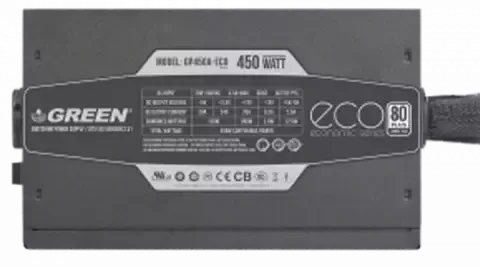 منبع تغذیه کامپیوتر گرین GP450A-ECO Rev 3.1 80 Plus White توان 450 وات