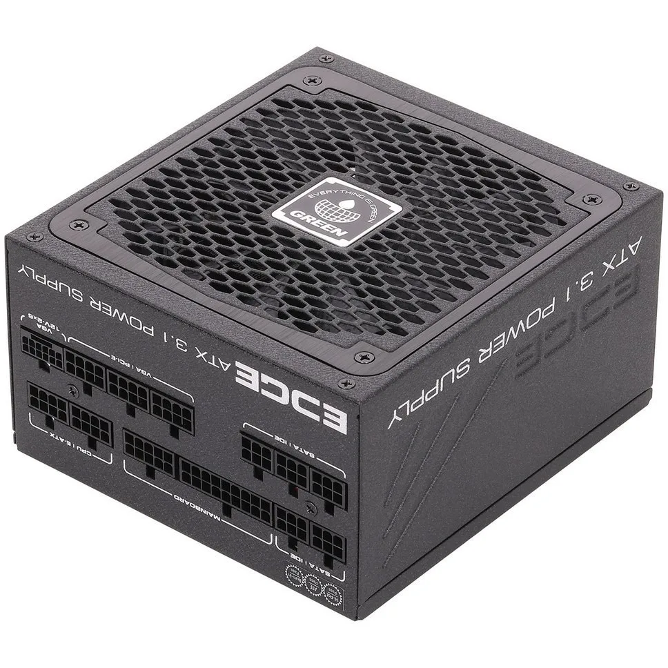 منبع تغذیه کامپیوتر گرین GP1000B-EDGE 80 Plus Platinum توان 1000 وات
