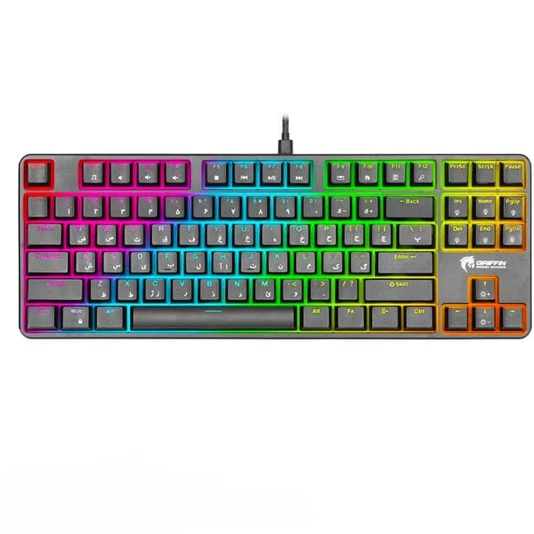 کیبورد با سیم گیمینگ گرین مدل GK801-RGB