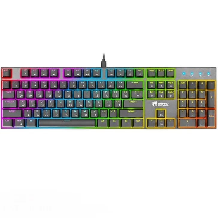 کیبورد با سیم گیمینگ گرین مدل GK802-RGB
