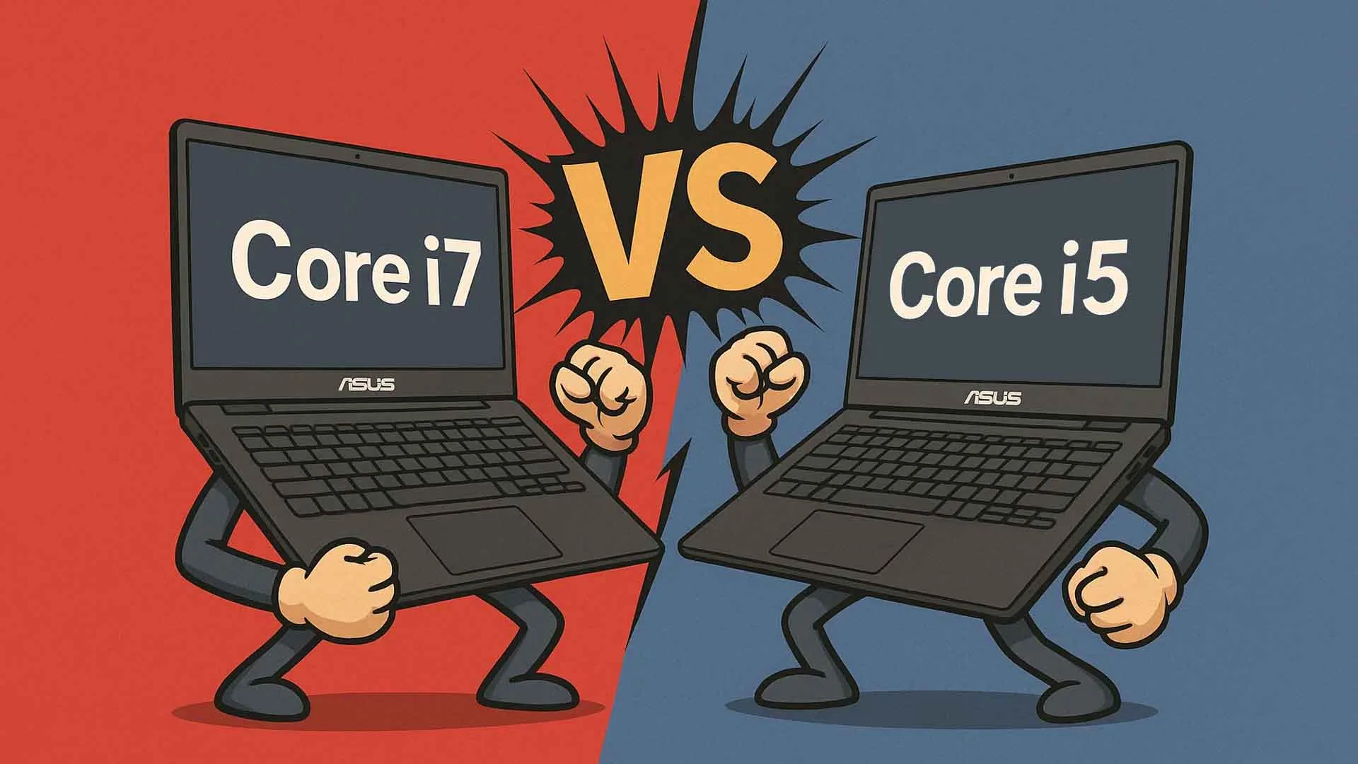 تفاوت لپ‌تاپ‌های ایسوس Core i7 با Core i5