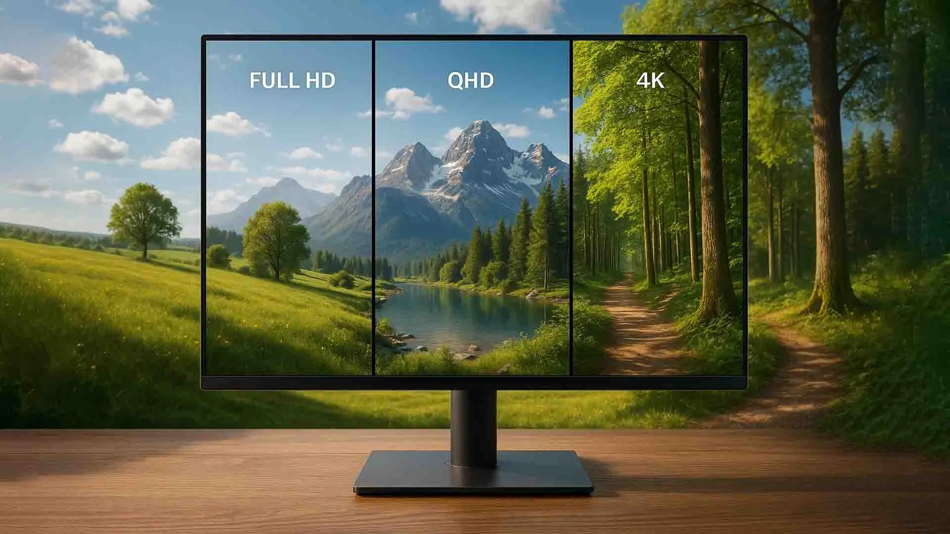 تفاوت وضوح‌های Full HD، QHD و 4K
