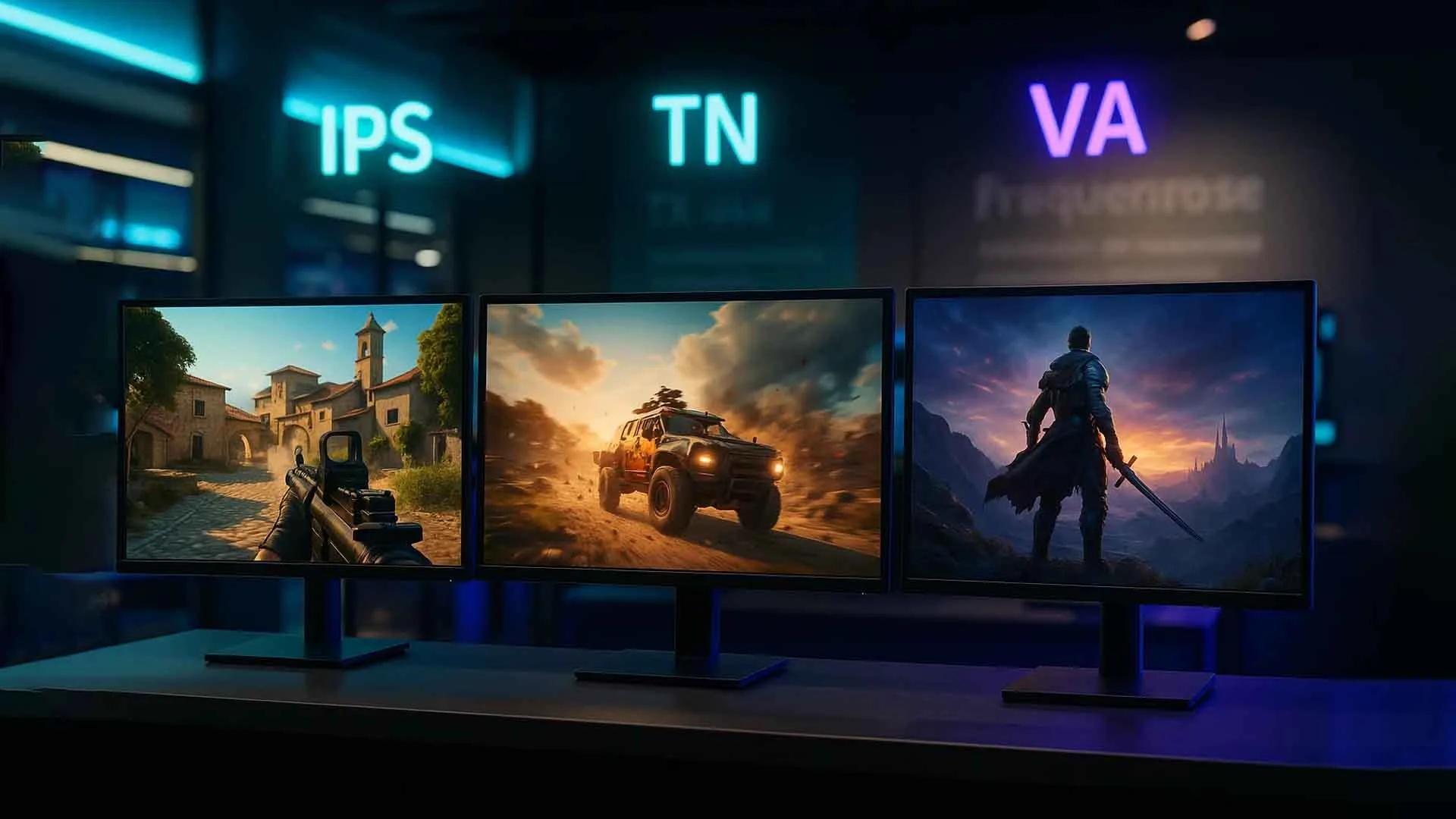 تفاوت پنل‌های IPS، TN و VA