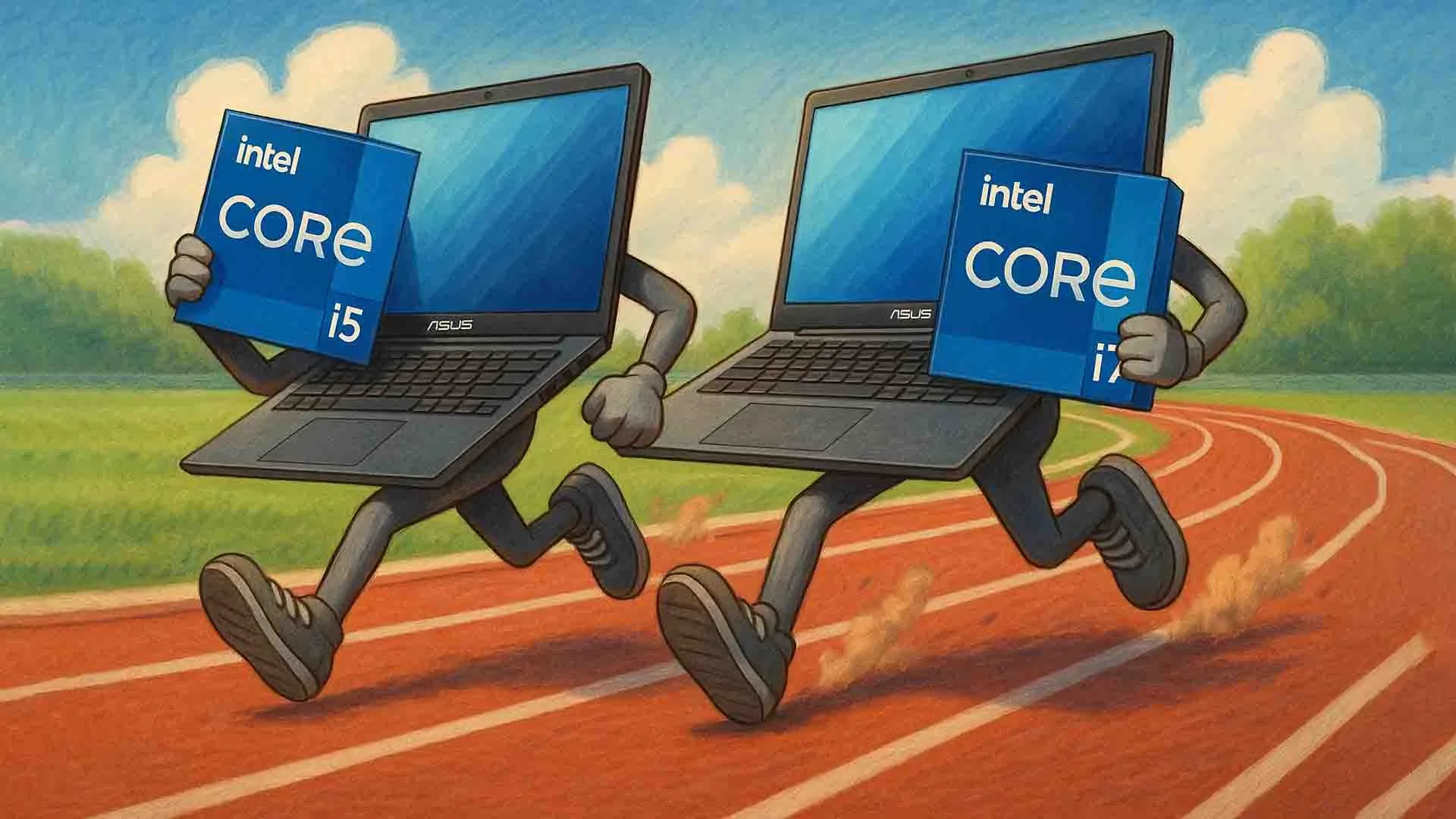 مقایسه عملکرد لپ‌تاپ‌های ایسوس با Core i5 و Core i7
