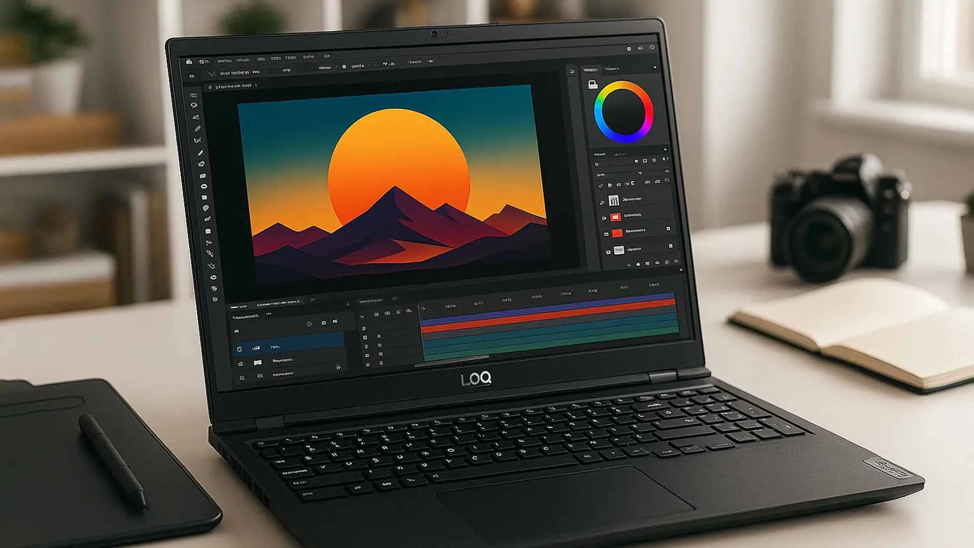 بررسی  Lenovo LOQ تدوین و طراحی گرافیک