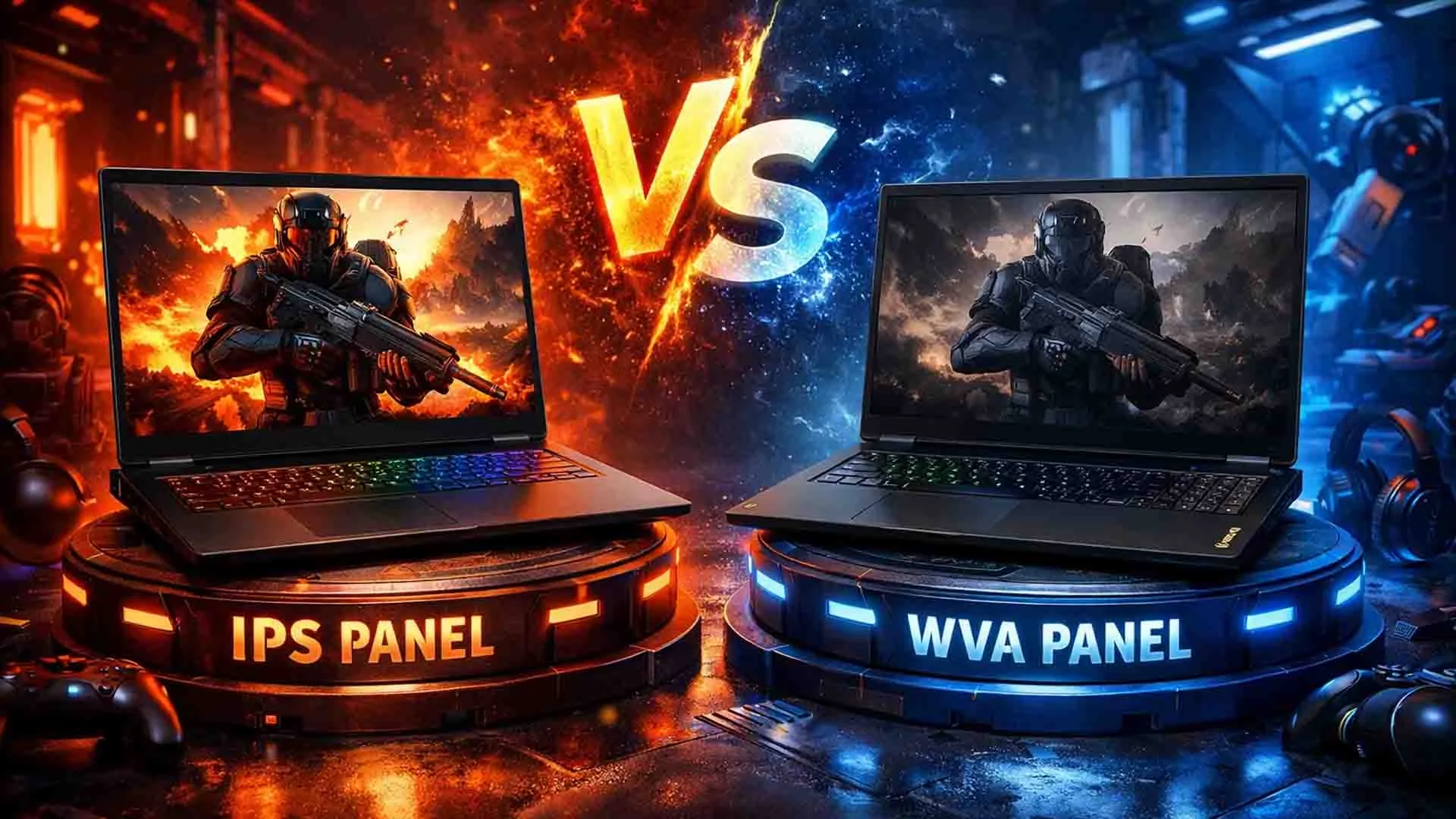 تفاوت پنل IPS و WVA در لپ‌تاپ گیمینگ Lenovo
