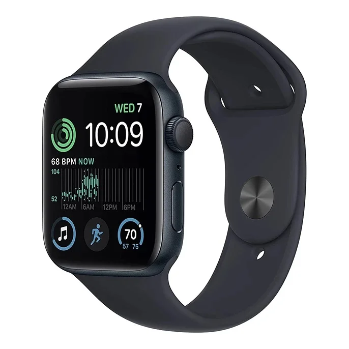 ساعت هوشمند اپل سری SE 2022 مدل  40mm midnight aluminum with Sport silicone Band