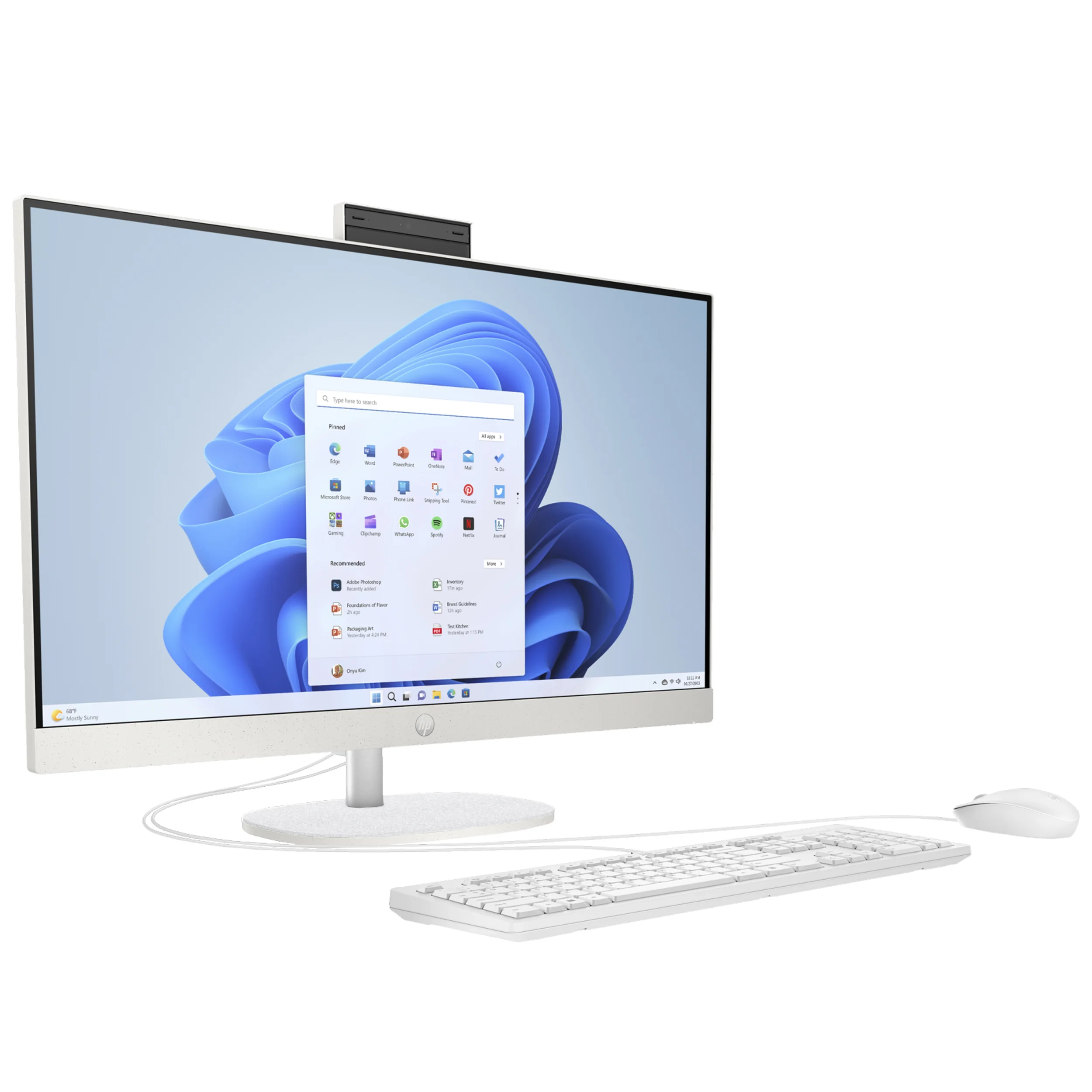 کامپیوتر همه کاره 23.8 اینچ اچ‌ پی مدل CR0129 i7 1355U 32GB 1TB SSD Intel Iris Xe Graphics