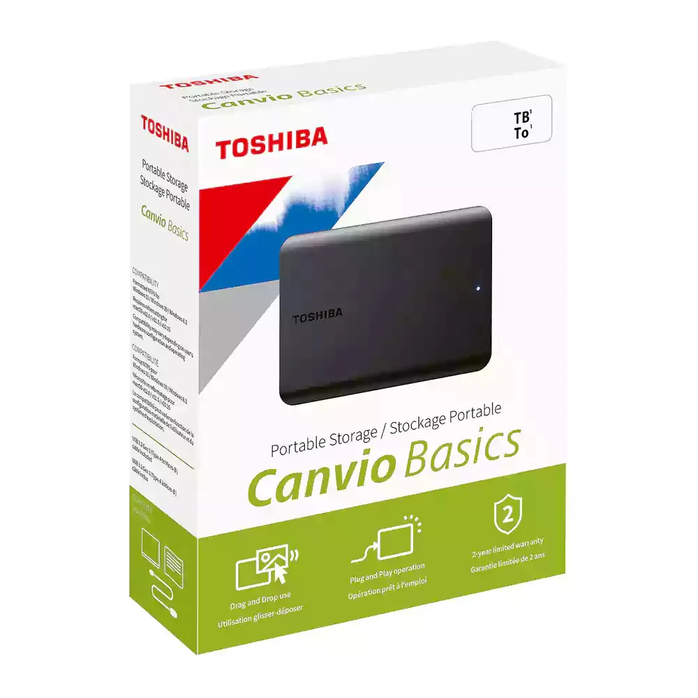 هارد اکسترنال توشیبا مدل Canvio Basics USB3.0 ظرفیت چهار ترابایت