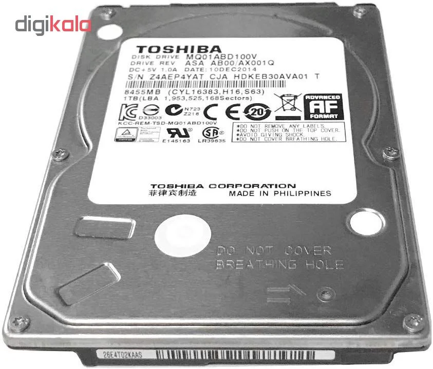 هارد دیسک اینترنال توشیبا مدل MQ01ABD100V ظرفیت 1 ترابایت