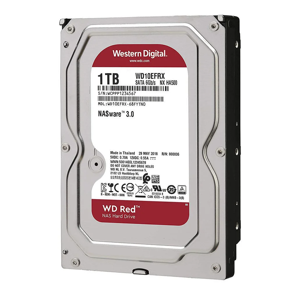 هارددیسک اینترنال وسترن دیجیتال مدل Red WD10EFRX ظرفیت 1 ترابایت