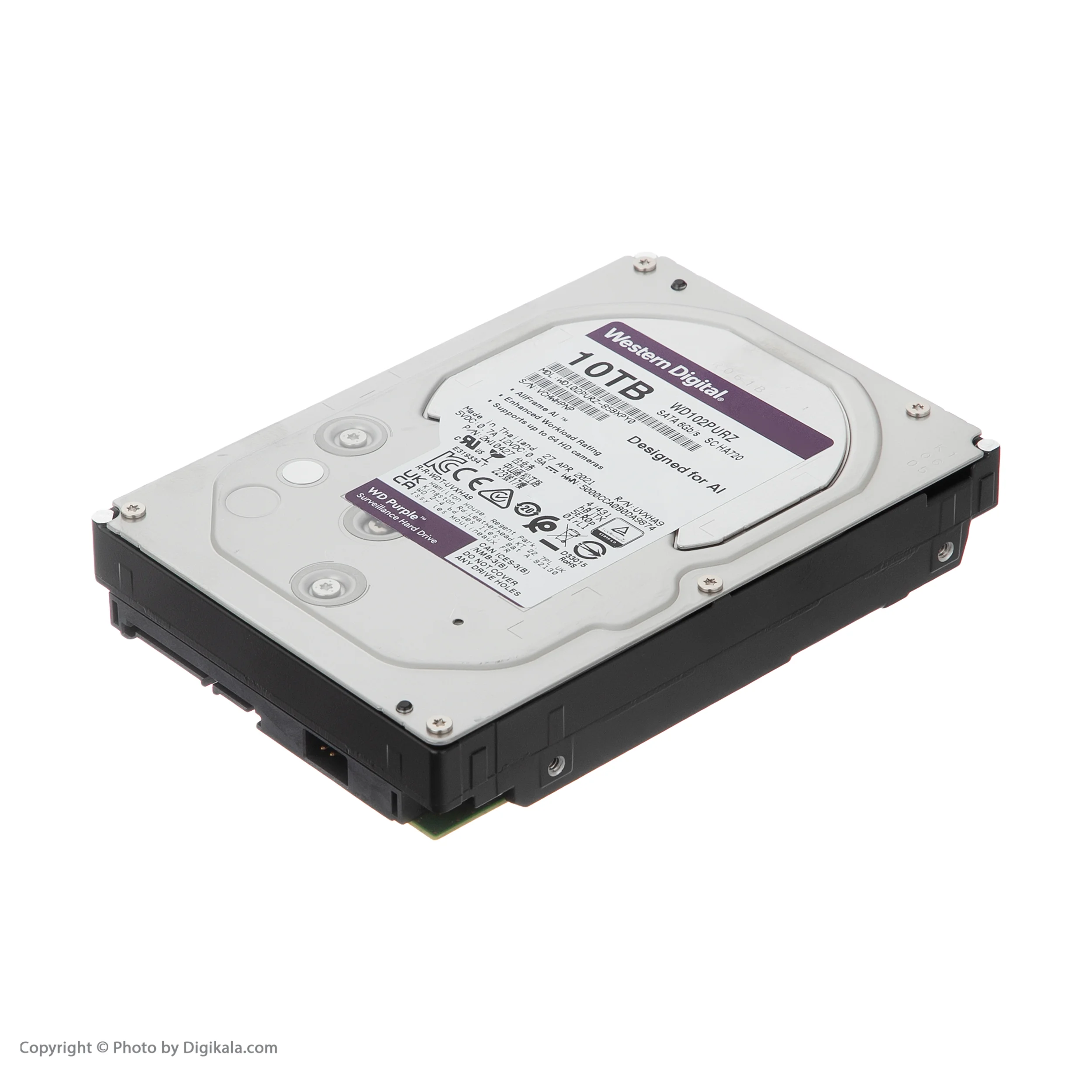هارددیسک اینترنال وسترن دیجیتال مدل Purple WD102PURZ-85BXPY0 ظرفیت 10 ترابایت