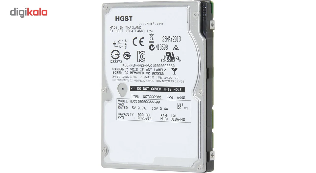 هارد اینترنال اچ جی اس تی مدل Ultrastar C10K900 HUC109090CSS600 ظرفیت 900 گیگابایت