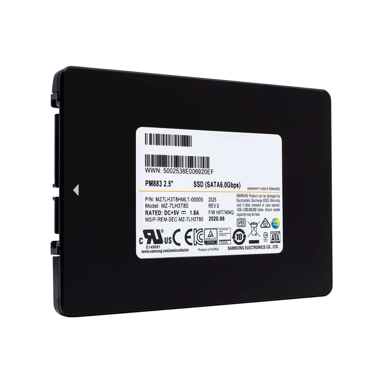اس اس دی اینترنالsamsung مدل PM883 ظرفیت 240 گیگابایت