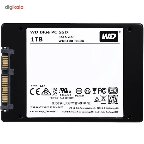 هارد اس اس دی اینترنال western digital مدل BLUE WDS100T1B0A ظرفیت 1 ترابایت