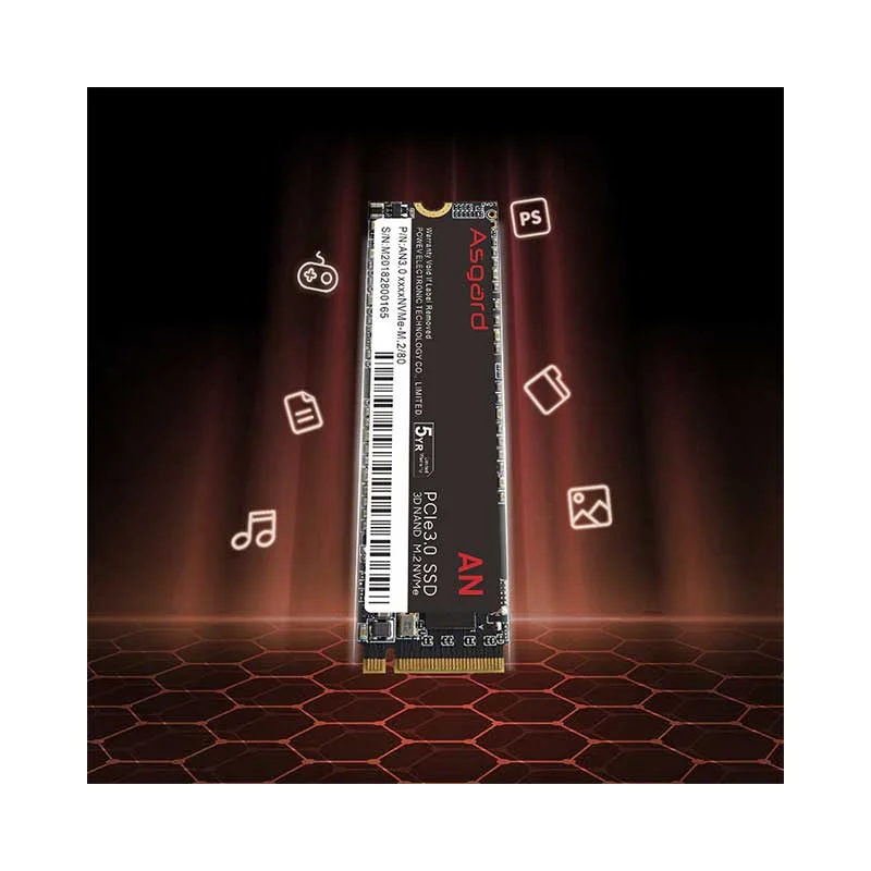 هارد اس اس دی اینترنال Asgard مدل AN3 M.2 NVMe ظرفیت 512 گیگابایت