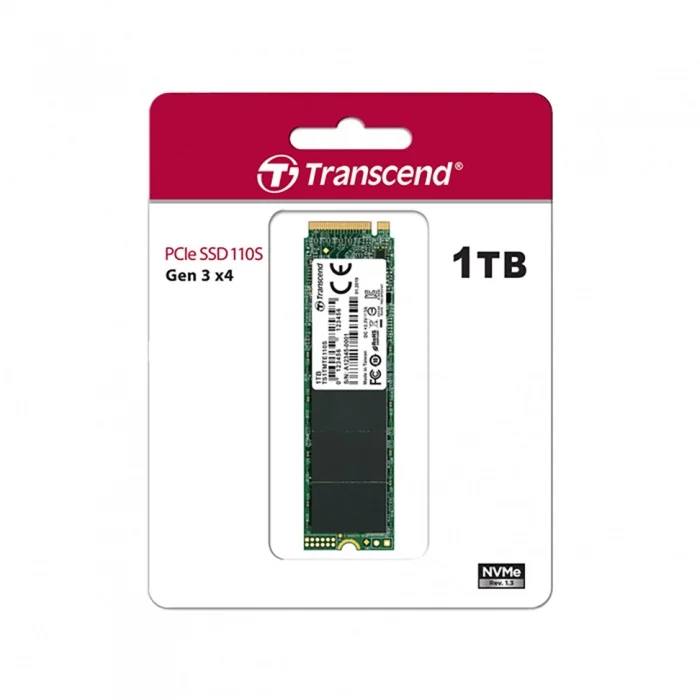 هارد اس اس دی اینترنال transcend مدل M.2 Nvme PCIe Gen3 X4 MTE110S ظرفیت 1 ترابایت