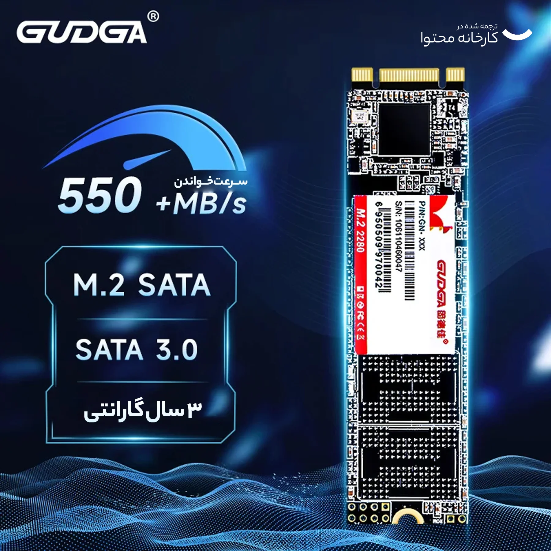اس اس دی اینترنال گودگا مدل M.2_2280 ظرفیت 256 گیگابایت