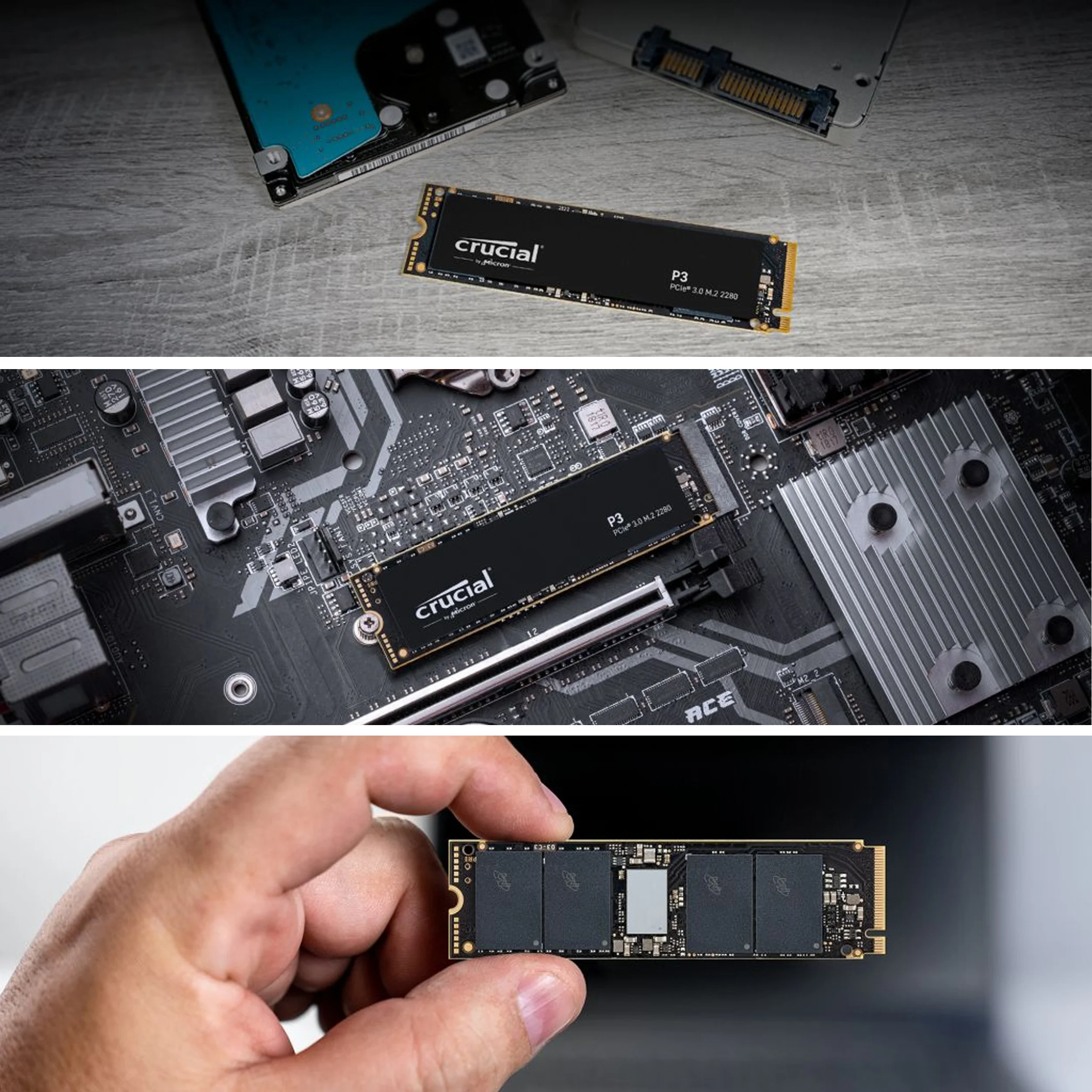 اس اس دی اینترنال کروشیال مدل P3 PCIe M.2 2280 ظرفیت 2 ترابایت