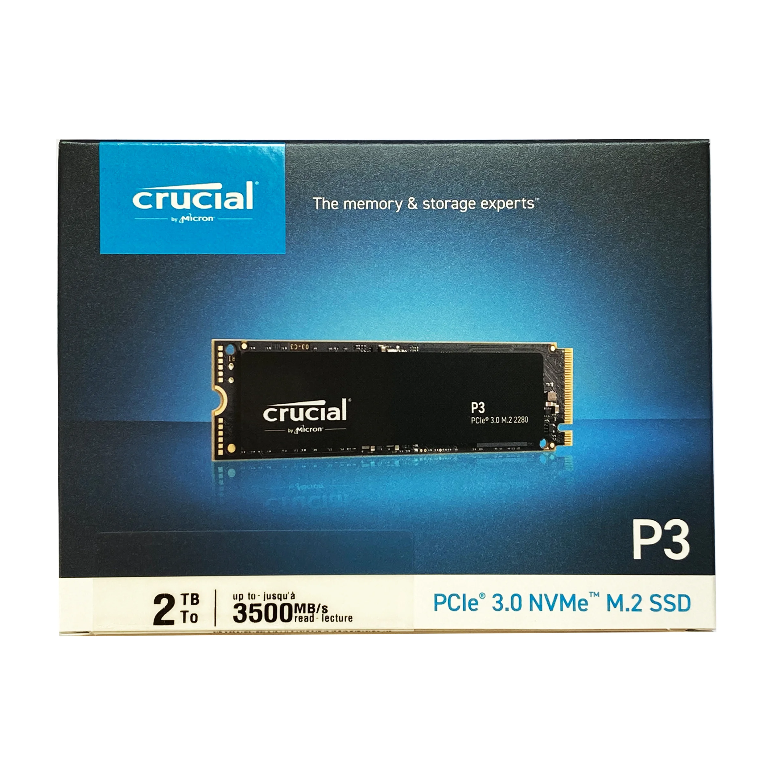 اس اس دی اینترنال کروشیال مدل P3 PCIe M.2 2280 ظرفیت 2 ترابایت