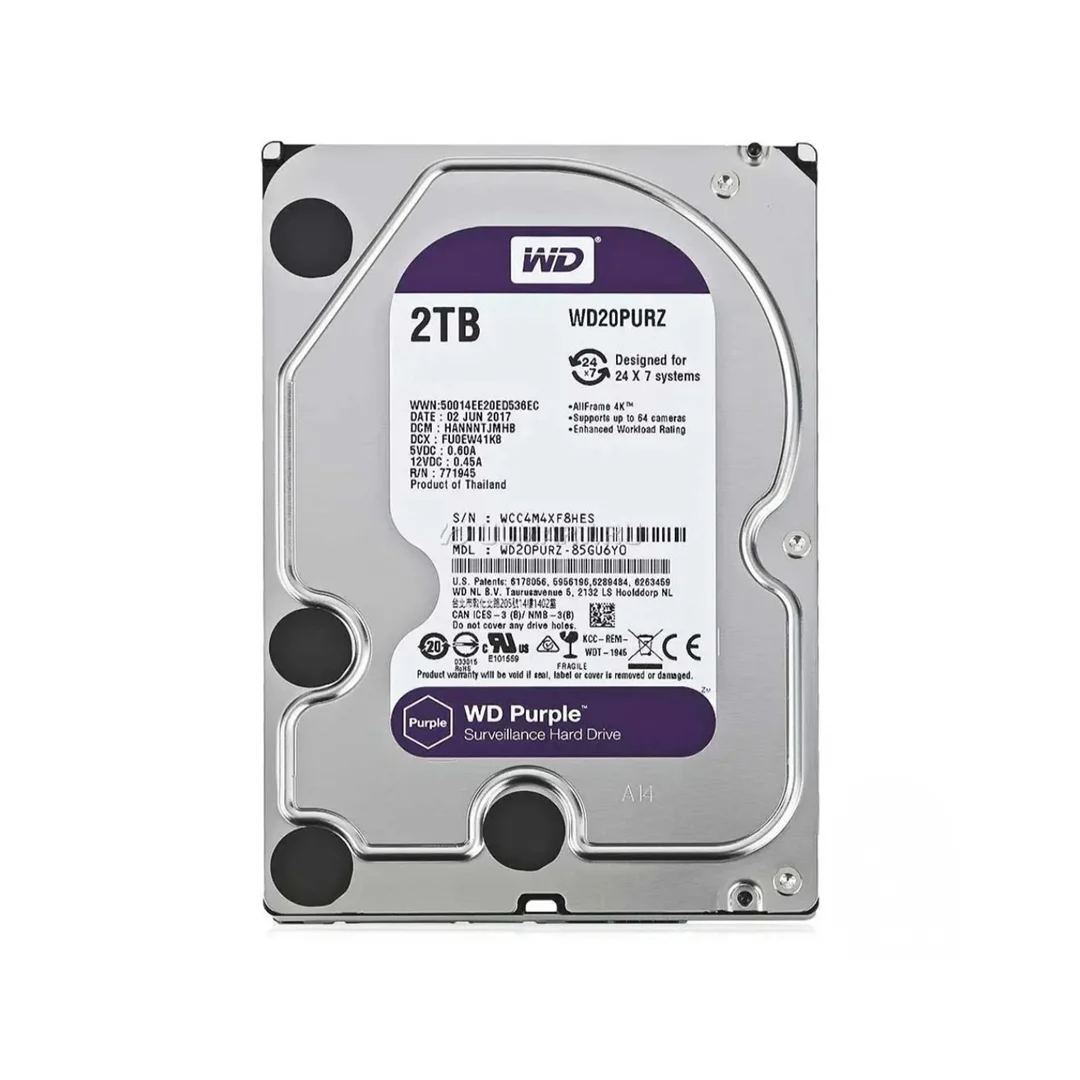 هارد دیسک اینترنال وسترن دیجیتال مدل WD Purple ظرفیت 2 ترابایت