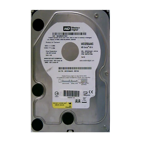 هارددیسک اینترنال وسترن دیجیتال مدل WD3200 ظرفیت 320 گیگابایت