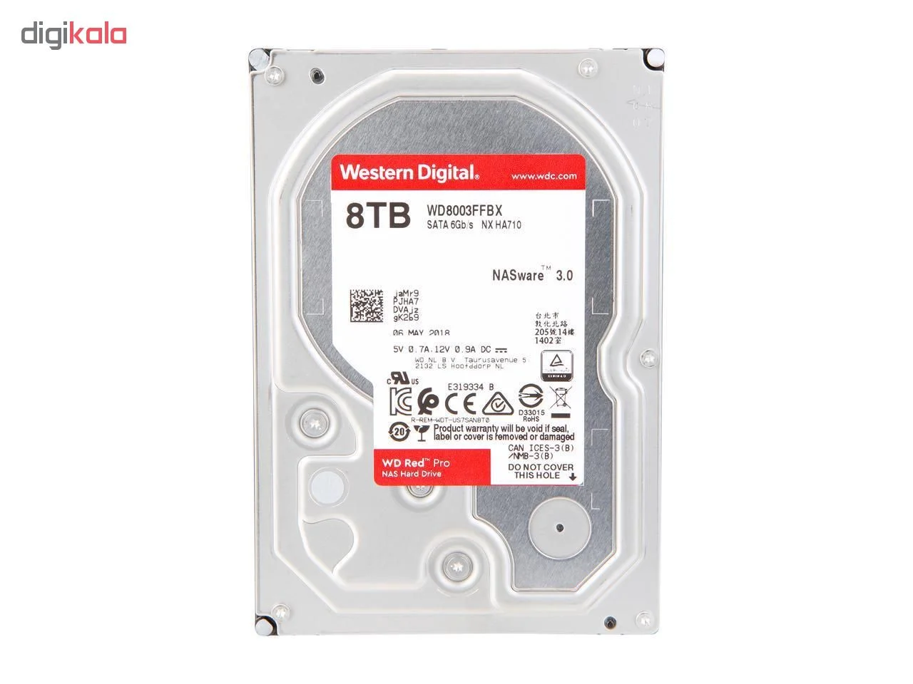 هارددیسک اینترنال وسترن دیجیتال مدل Red Pro WD8001FFBX ظرفیت 8 ترابایت