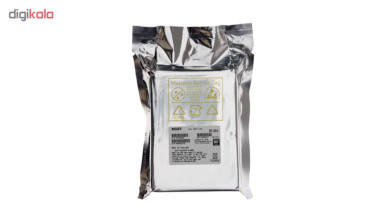 هارد دیسک اینترنال اچ جی اس تی مدل HUS726050ALE614 ظرفیت 5 ترابایت